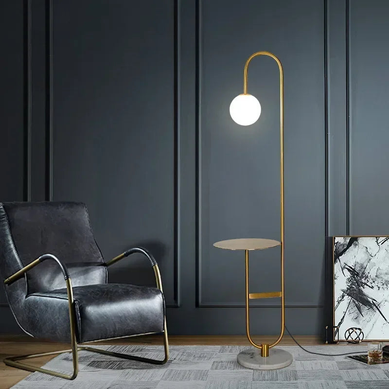 Funky Floor Lamp with Table | Modern Design Lighting - Orangme