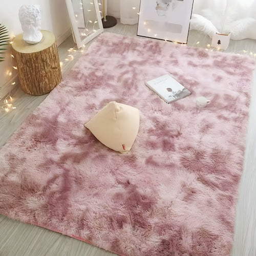 Pink Fluffy rug mat for bedroom - orangme.com