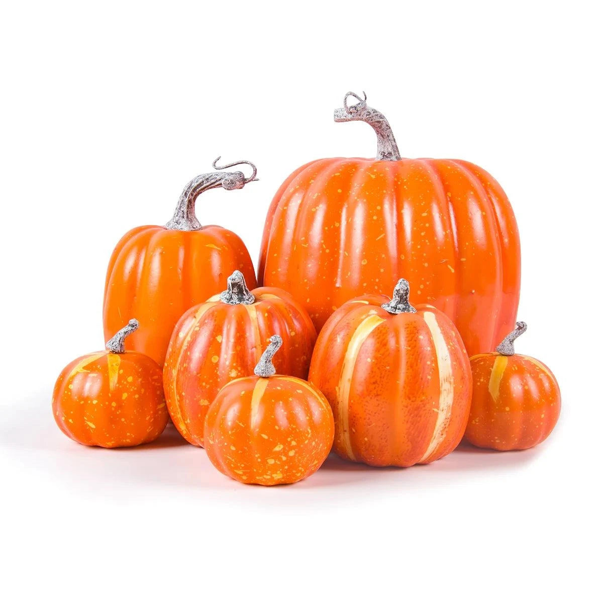 Halloween Artificial Pumpkin Decor | Set of Seven | Fall DecorOrangme