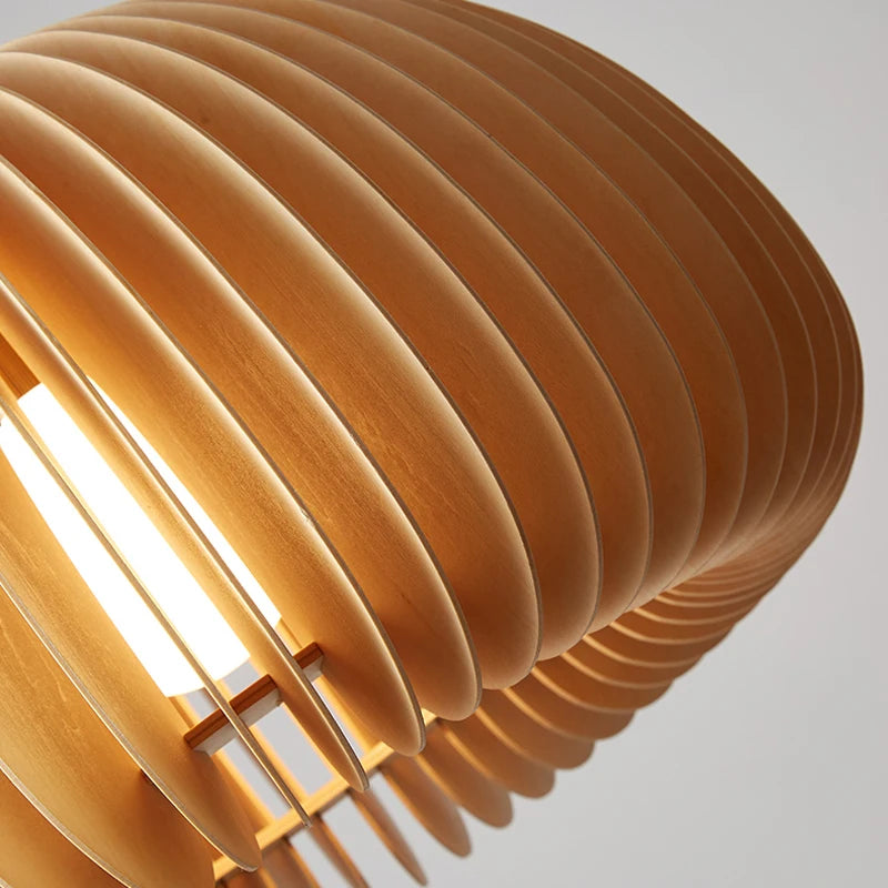 Customizable Wood Pendant Light: Adjustable Elegance - Orangme