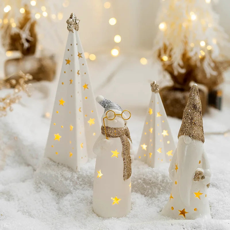 Christmas Ceramic Ornament | Ambiance Lights Decor - Orangme