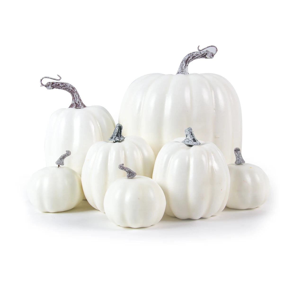 Halloween Artificial Pumpkin Decor | Set of Seven | Fall Decor