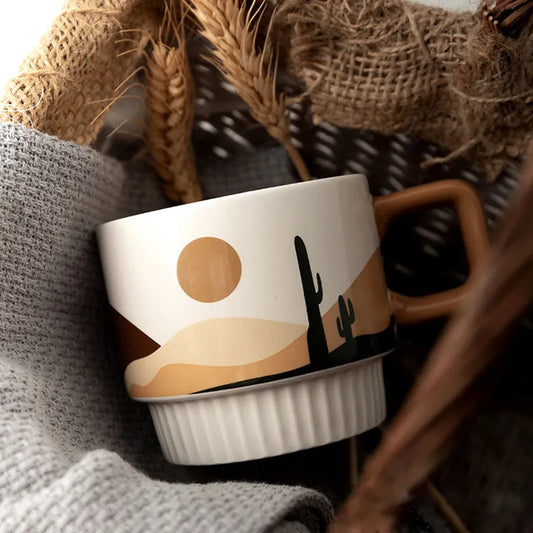 Retro Morandi Coffee Cup