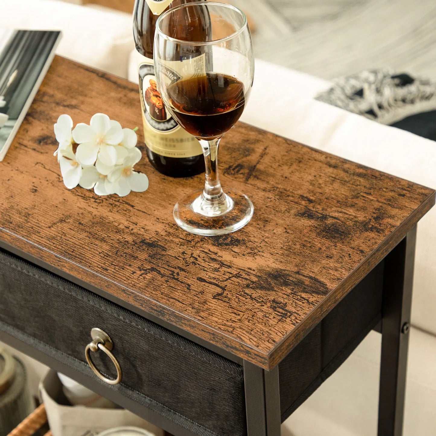 Hallway Narrow Console Table - Retro Style with Drawers - orangme.com