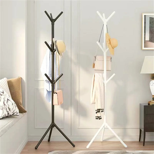 Hallway Coat Rack: Black & White Modern Entrance Hanger Set