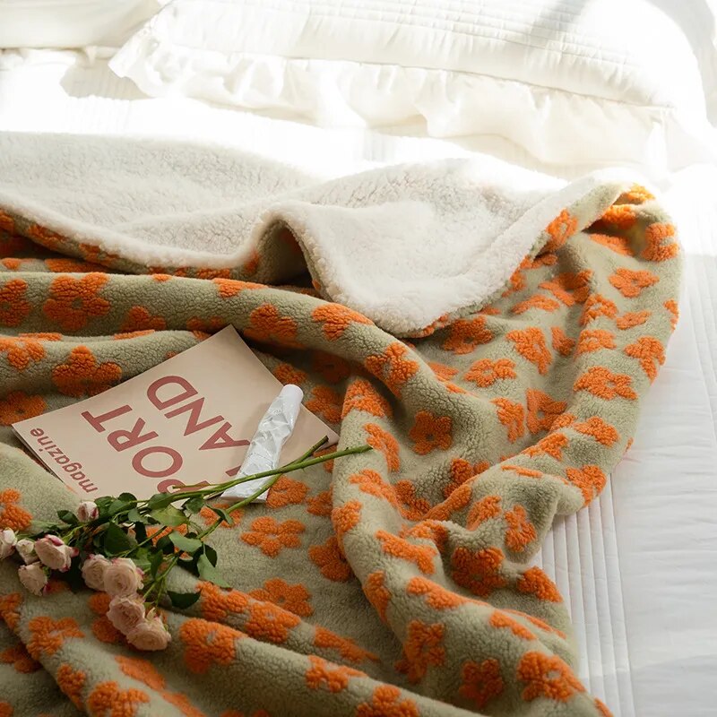 Chunky Knit Blanket | Knit Blanket - Orangme