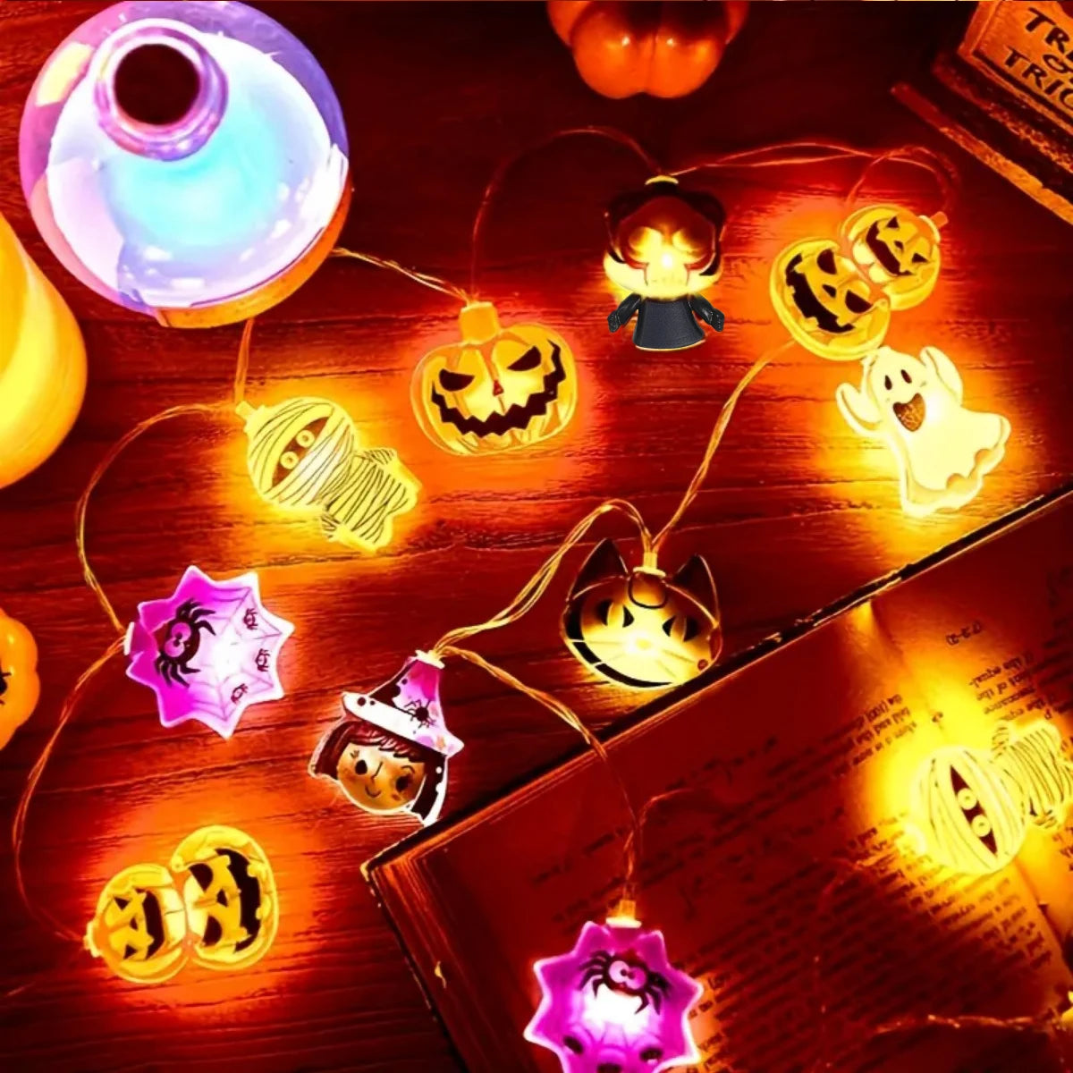 Halloween Battery Powered Jack o Lantern String Lights