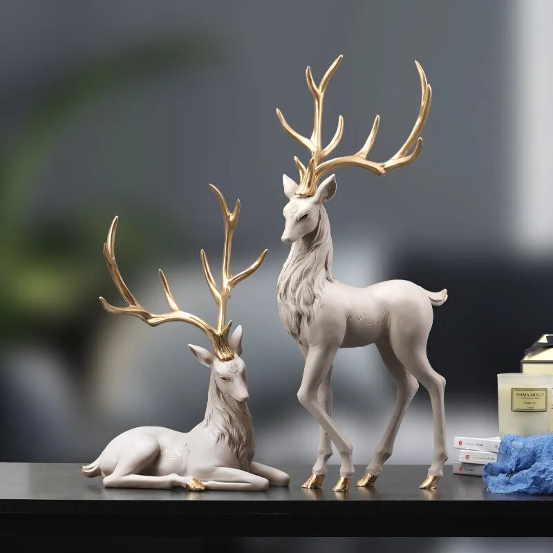 High End Deer Statue | Home Decoration Ornaments - Orangme