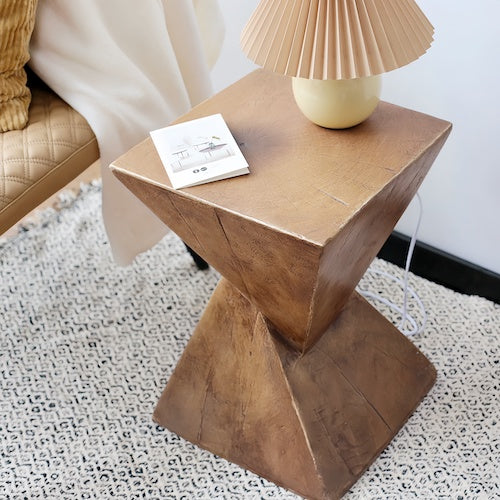 Modern Elegance Lightweight Concrete Side Table for Living Room - Orangme