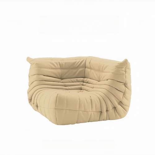 Luxurious suede Togo corner sofa, stylish comfort for modern living rooms - orangme.com