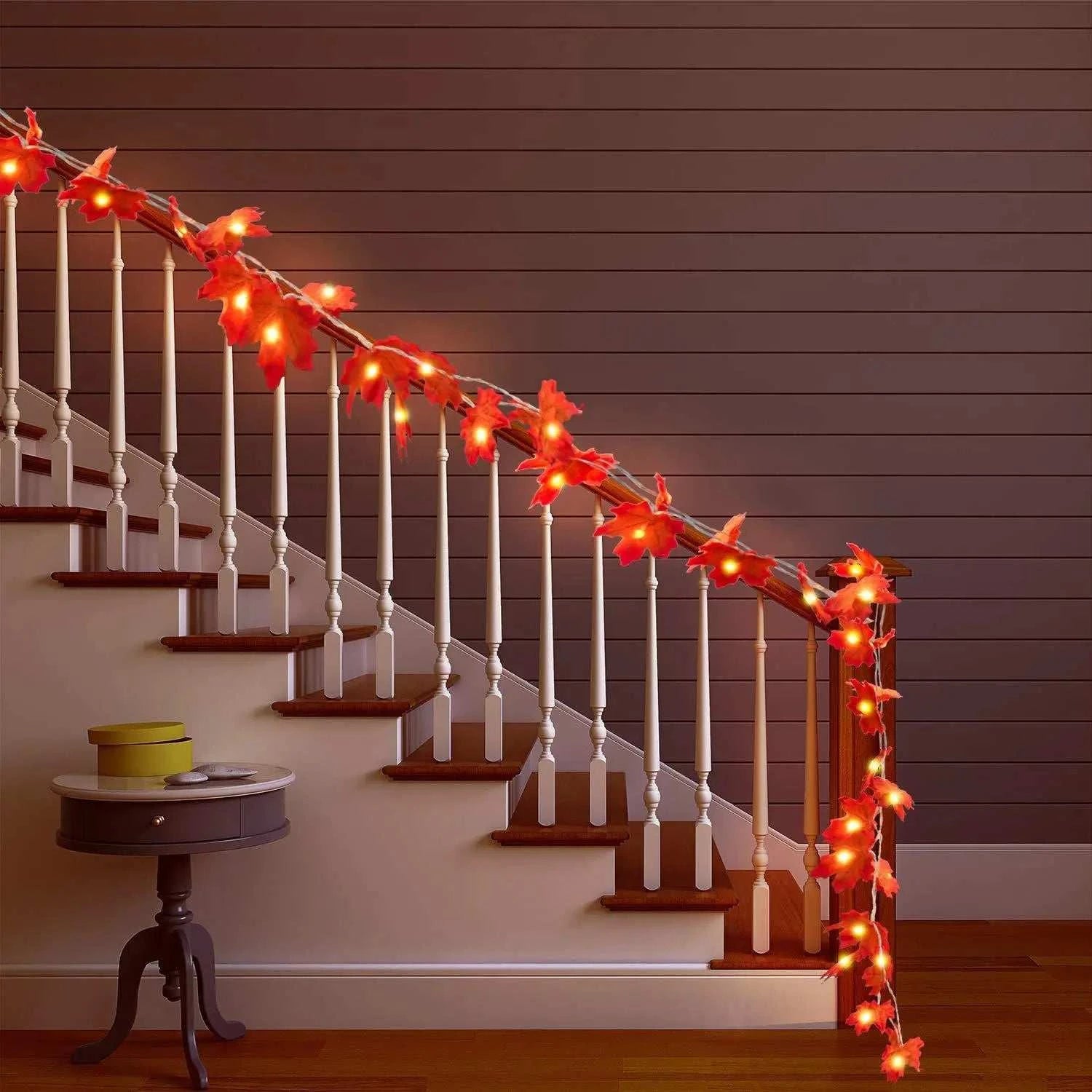 Holiday Door Decor | Maple Leaves LED String Light - Orangme