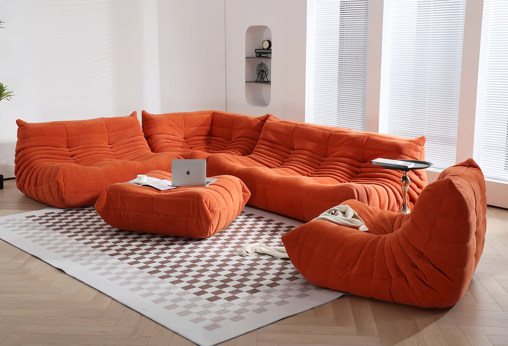 Gorgeous Corduroy Togo Sofa Set