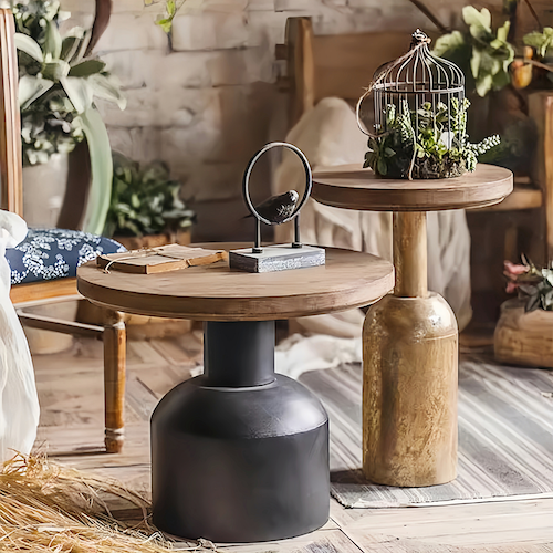 Round Coffee Table | Vintage-Inspired Elegance for Modern Spaces