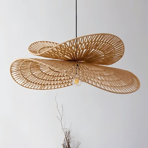 Wabi Sabi Hand-Woven Rattan Pendant Light - orangme.com