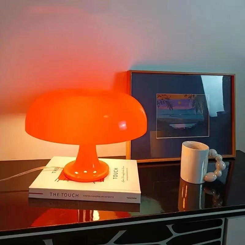 Designer Orange Mushroom Lamp | Timeless Decor