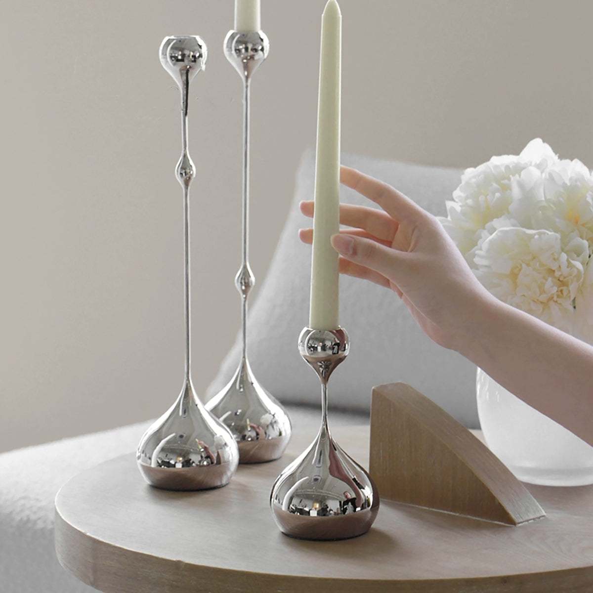 Silver Candle Holder – Elegant Luxury Decor for Stylish Spaces