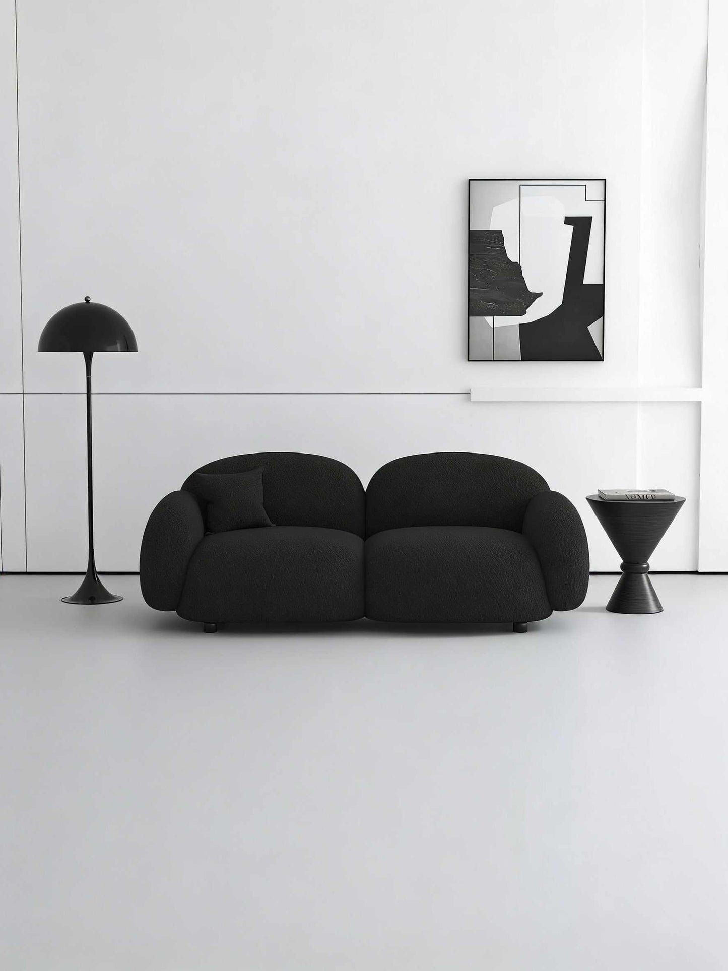 Two-Seater Fabric Sofa - Minimalist Modern for Home Studio & Reception Area