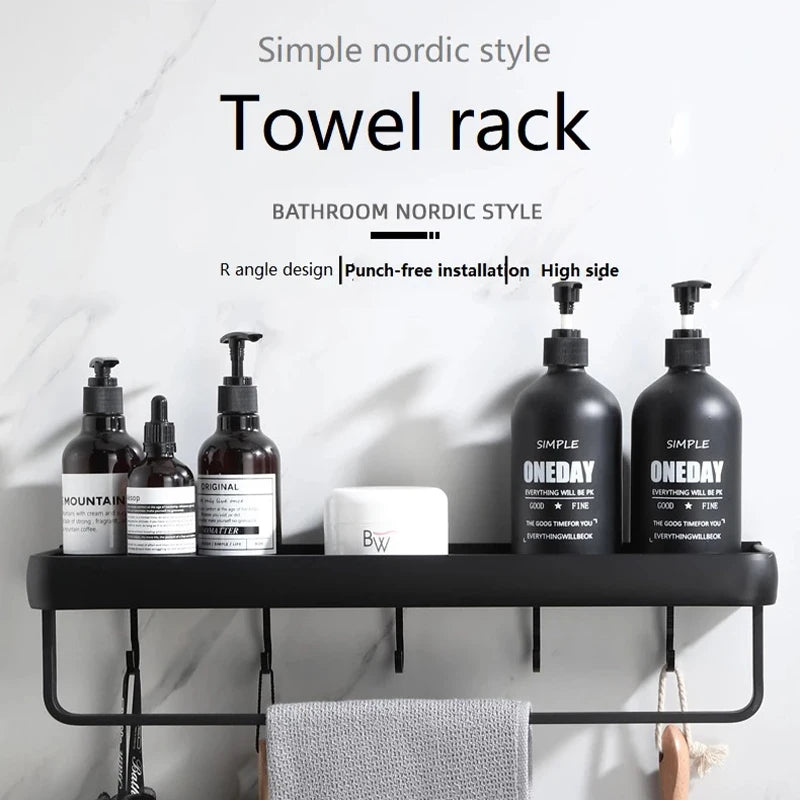 bathroom shelf with towel rack - orangme.com