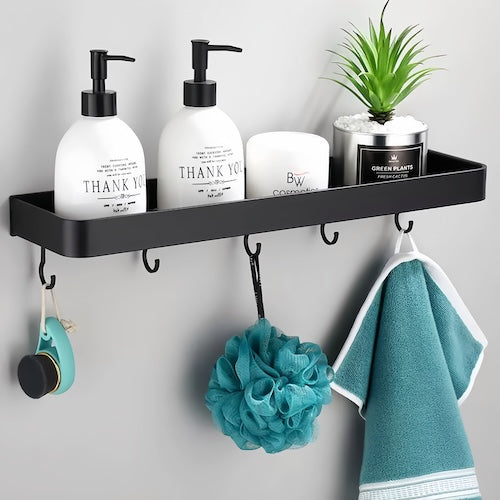 black bathroom shelf - orangme.com