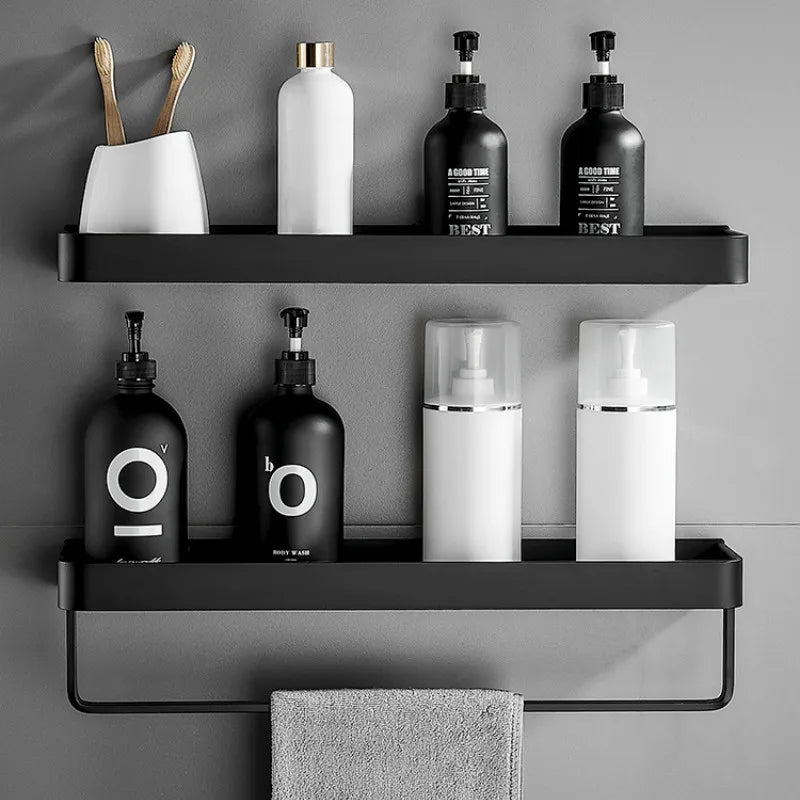 black bathroom shelf - orangme.com