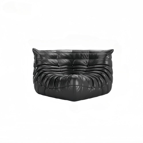 black leather corner sofa