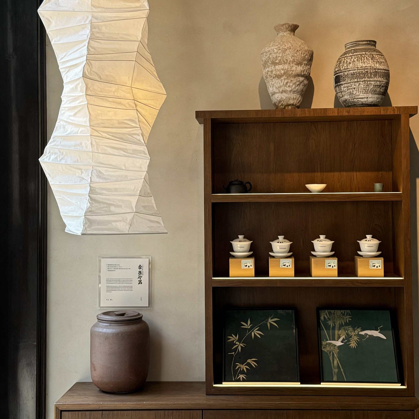 Staircase Rice Paper Pendant Light – Duplex Loft High Ceiling Decor for Hotel