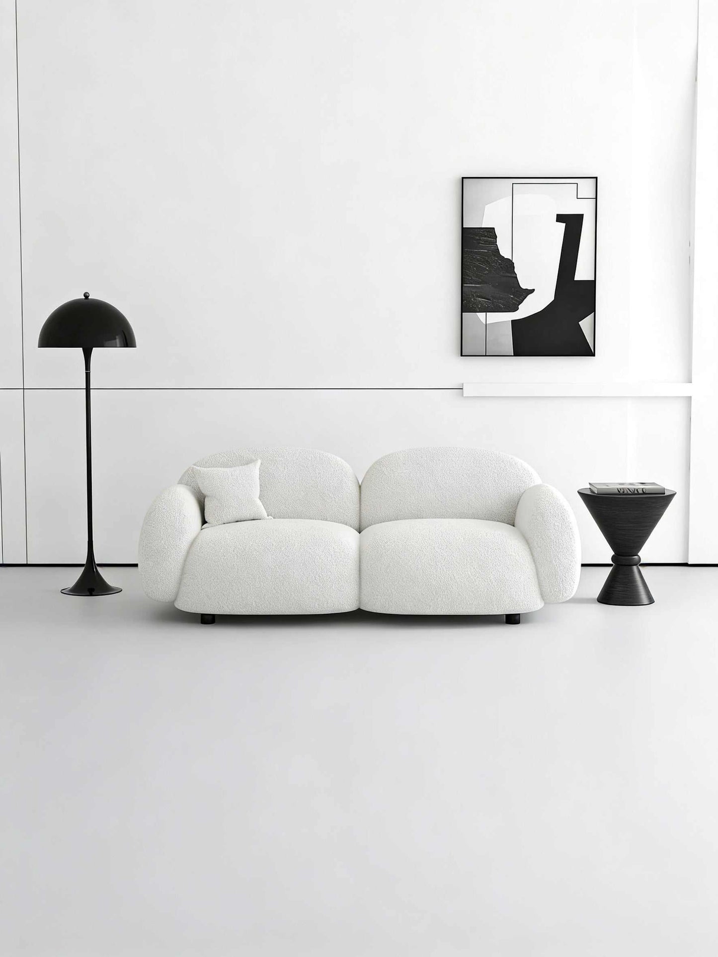 Two-Seater Fabric Sofa - Minimalist Modern for Home Studio & Reception Area