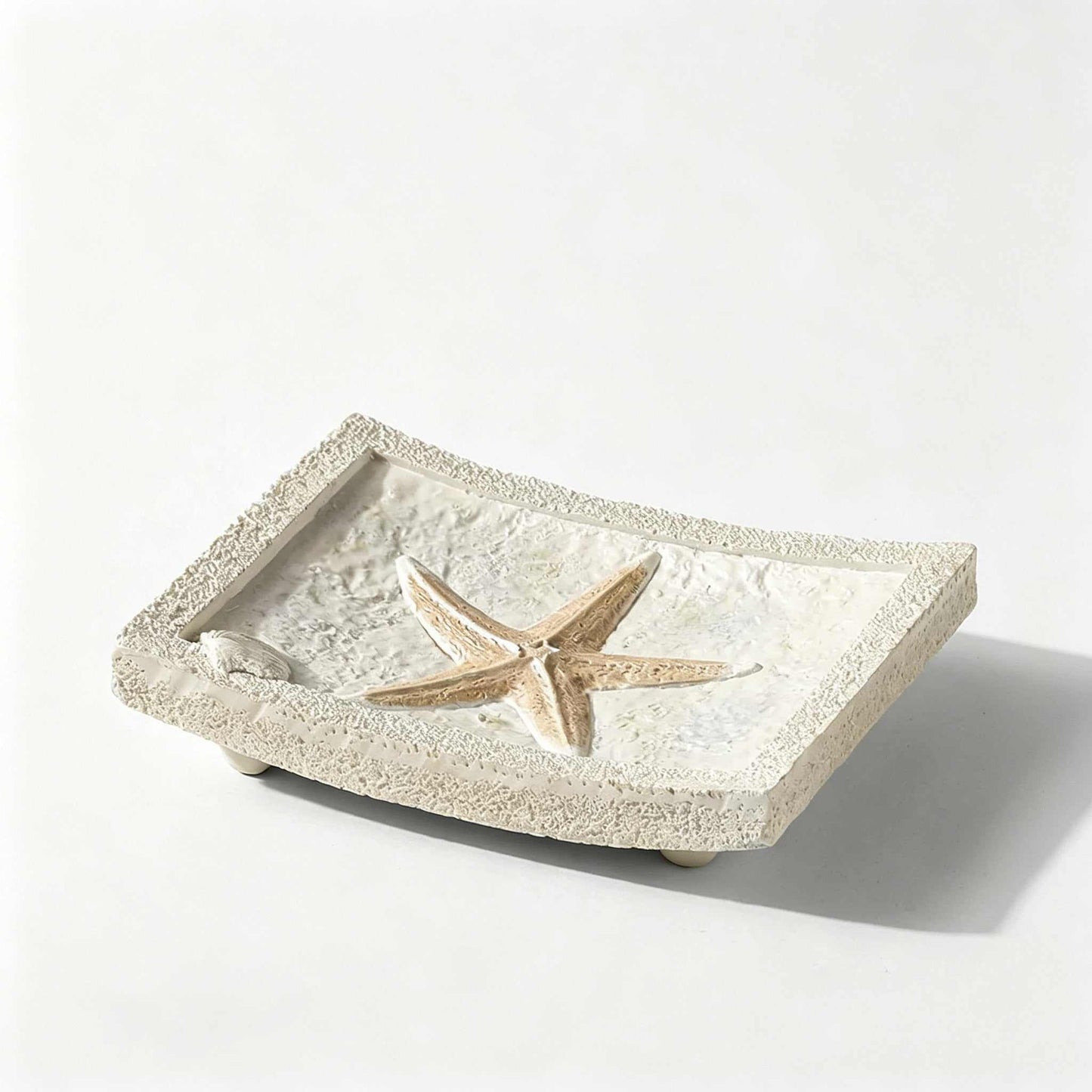 Painted Ceramic Soap Dish - Draining Soap Holder for Bathroom & Hotel Countertops