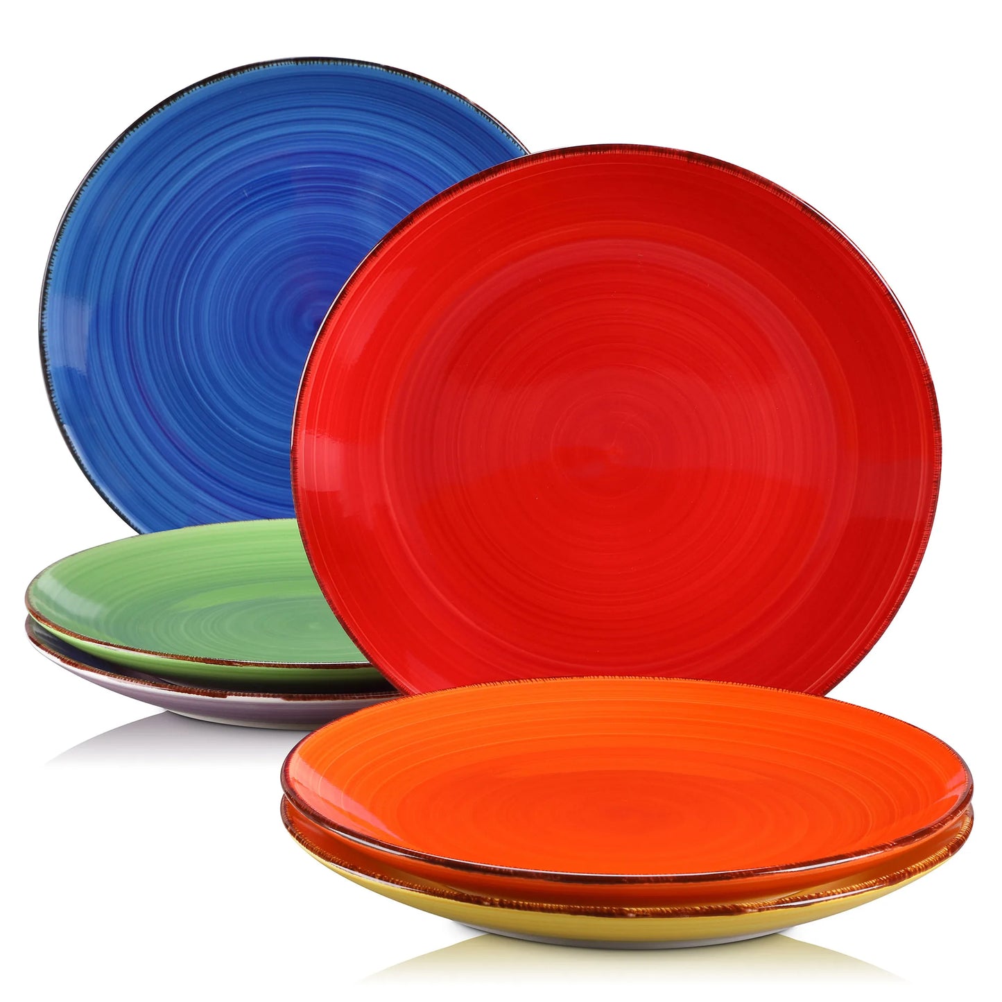 Multicolour 10.4 Inch Dinner Plate Set of 6: Elevate Your Dining Exper - Orangme