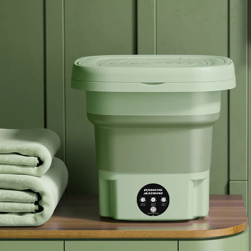 green portable washing machine - orangme.com