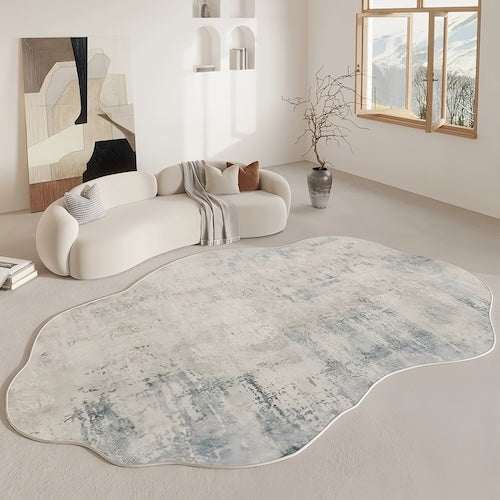 marble texture cream rug for living room - orangme.com