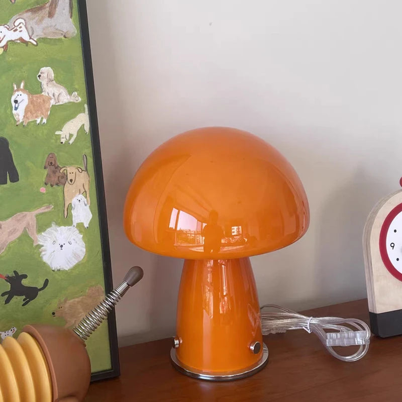 orange bedside table lamp