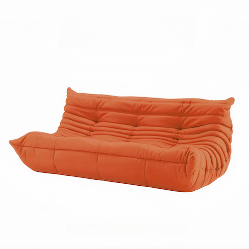 Togo Couch 3-Seater: Luxurious Suede for Comfort & Style - orangme.com