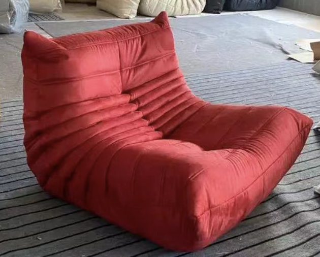 red suede togo chair - orangme.com