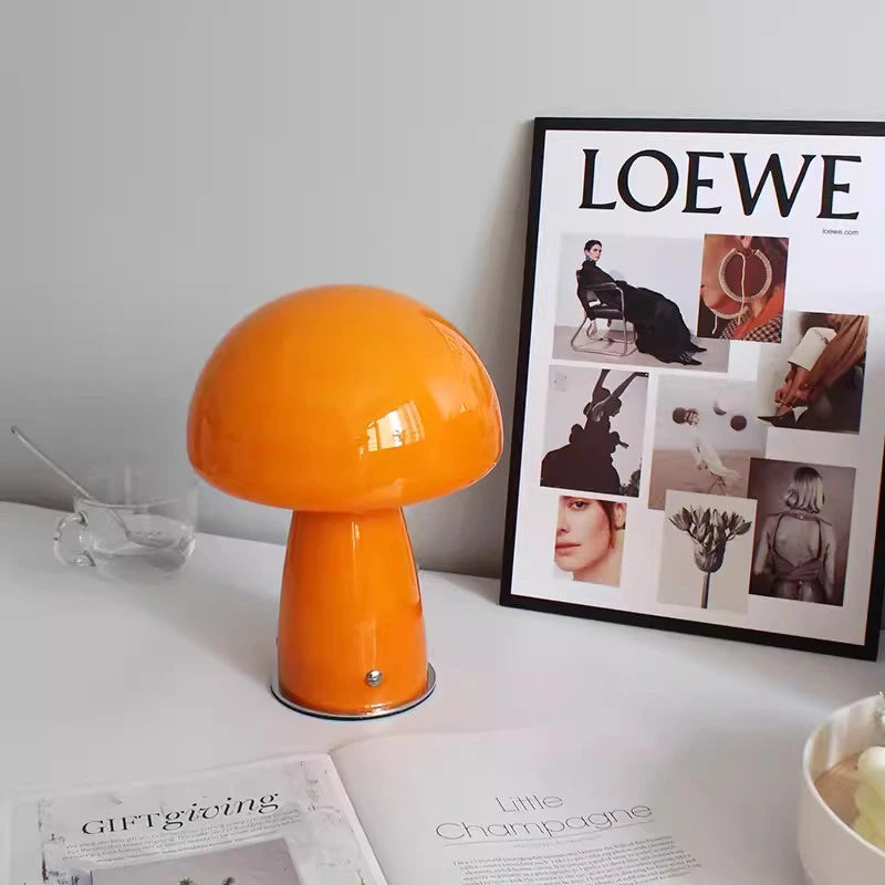 orange bedside table lamp