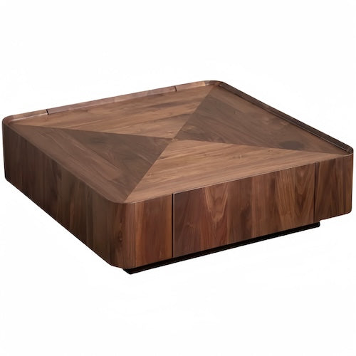 square walnut wood coffee table - orangme.com