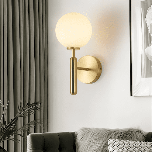 Single Head Glass Wall Light | Radiant Brilliance