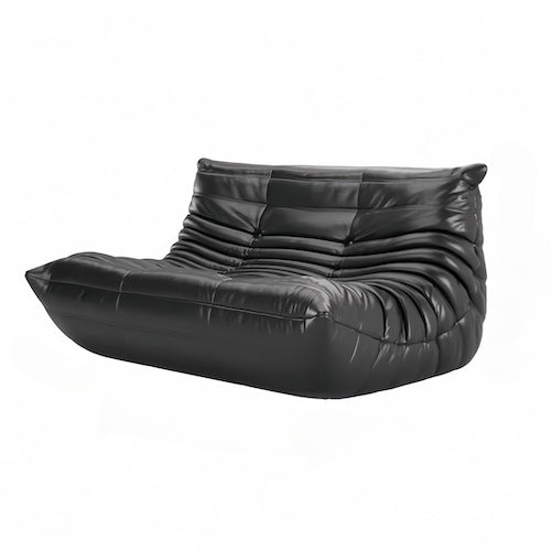 togo black leather sofa - orangme.com