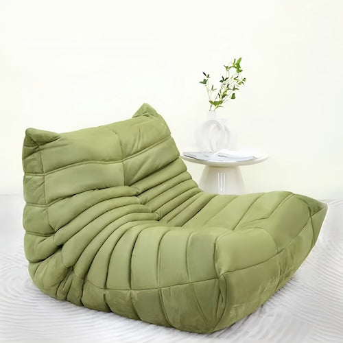 togo replica green suede velvet armchair - orangme.com