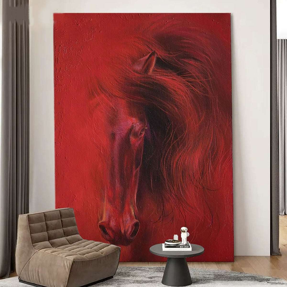 Minimalist Hand-painted Oil Painting Modern Wall Art for Living Room