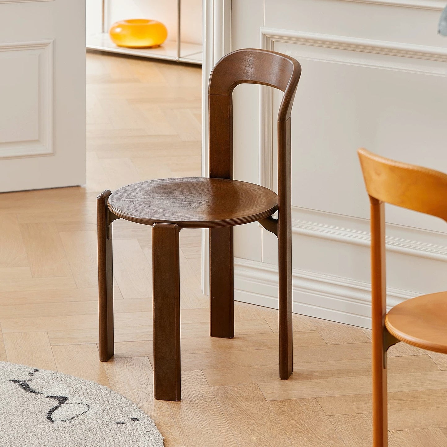 walnut wood dining chair | orangme.com