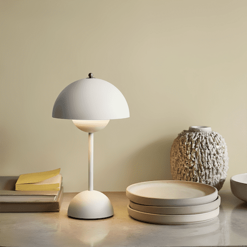 White Mushroom Lamp | Flower Bud Table Lamp