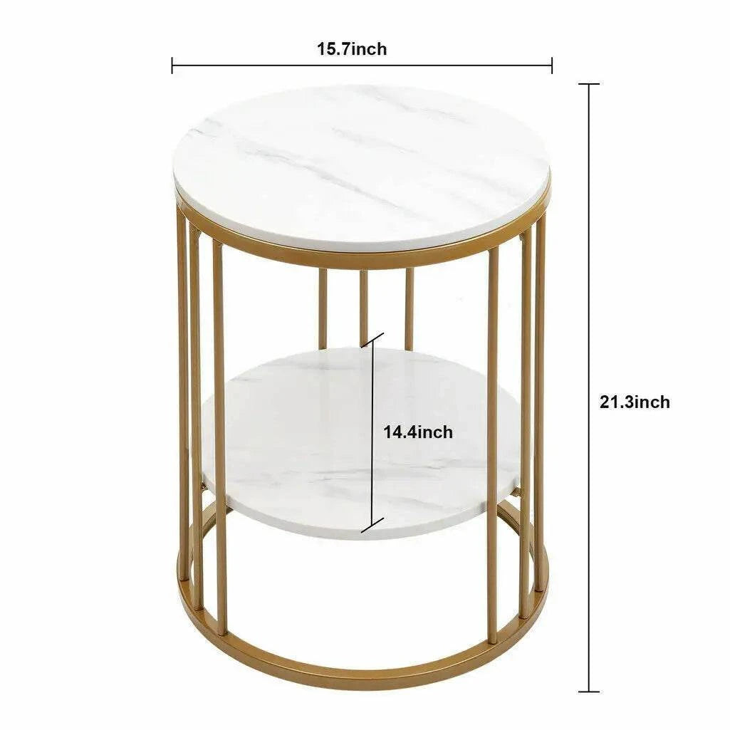 white marble sofa side table for office - orangme.com
