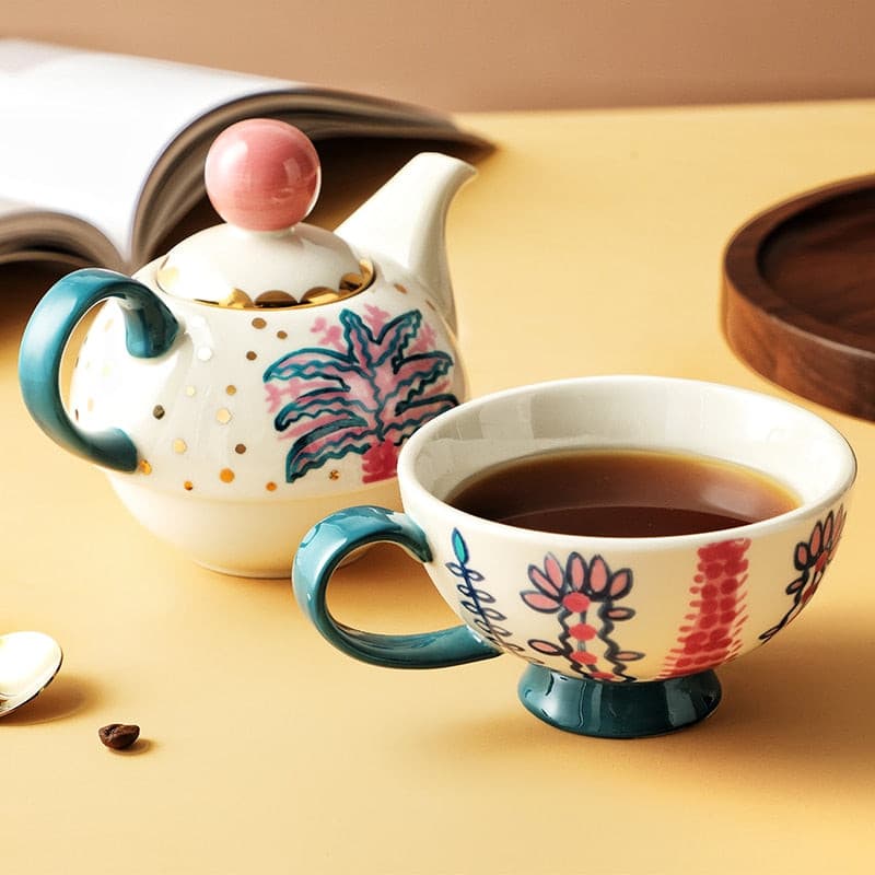 jogo de chá de cerâmica, orangme.com